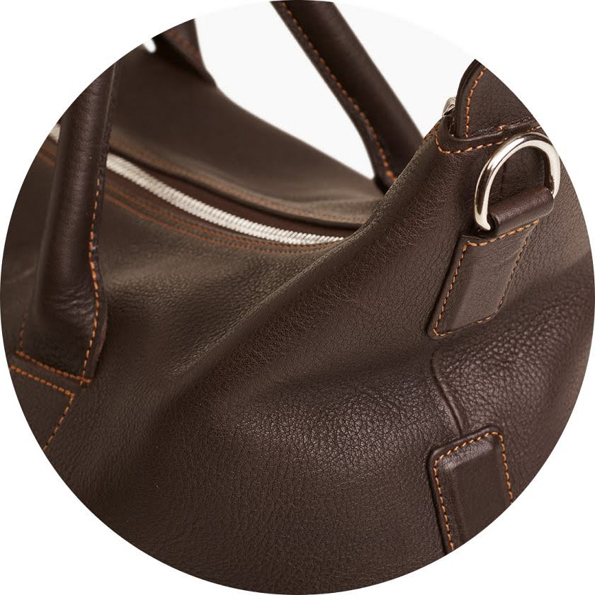 Tasche Mailand in Mocca – Detailansicht