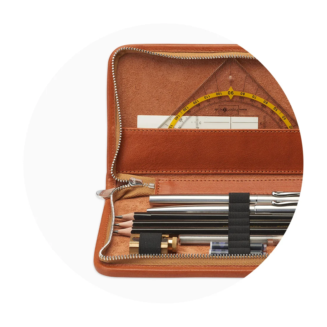 SONNENLEDER レザー ボール　ブラウン Nietzsche - Pen & pencil cases - Sonnenleder