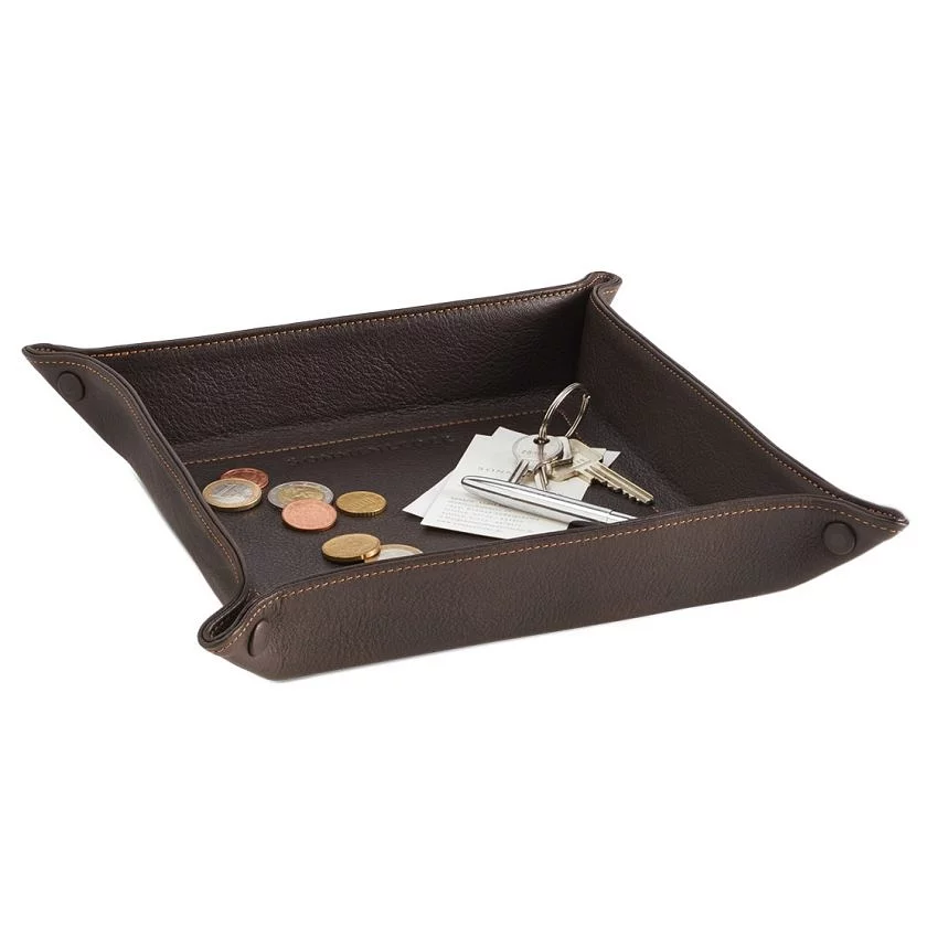 Accessoire Taschenleerer Groß in Mocca – Innenansicht
