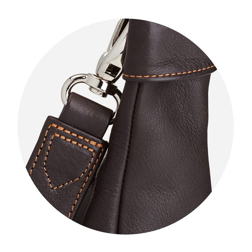 Tasche Valencia in Mocca – Detailansicht